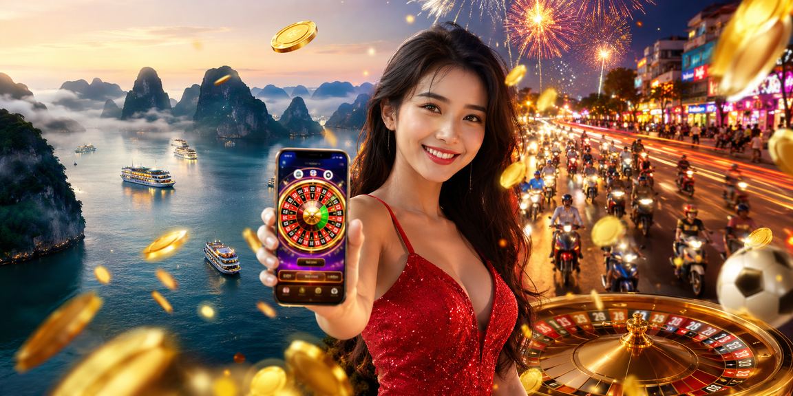 Roulette neon lung linh trên vịnh Hạ Long về đêm